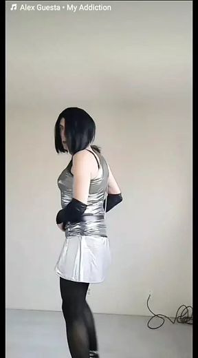 New silver dress