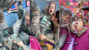 anal pornstars on set - 3 days production - behind the scenes with goth sluts