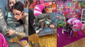 anal pornstars on set - 3 days production - behind the scenes with goth sluts