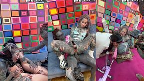 anal pornstars on set - 3 days production - behind the scenes with goth sluts