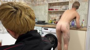 A Friend Came in, Saw Me Naked and Got an Erection - Deep Blowjob, Ass Fucking Part 1