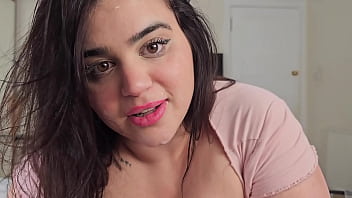 Cheating GF comes home with facial and panties full of cum