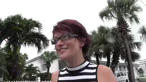 Barefoot in Florida and then fucked with horny cumshot
