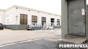 BBW on Bicycle Gets Double Teamed and Fucked by 2 Big Dicks