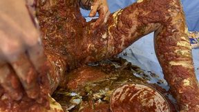 food sploshing with a sex toy orgasm (wam)