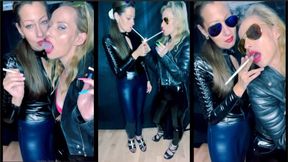 Smoking with my sexy step-sister in Leather an Eve 240 (Not Till the end)