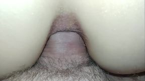 Innocent Asian girl's first anal creampie with a European husband