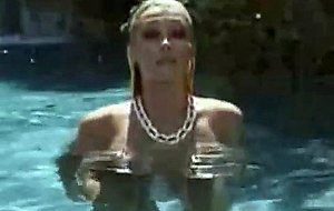 Hot sweet blonde gives amazing bj under the wa...