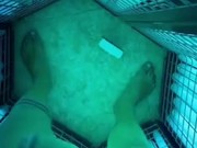 Slowmo dick flapping while tanning