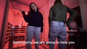 Her and I savor the heat &mdash;  sweat dripping &mdash;  feet massaged in the steamy sauna together