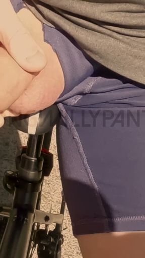 Riding a bike with my cock flashing   Clip 1