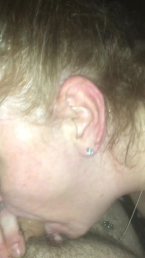 Redhead stepdaughter, deep throat's daddy's cock and swallows his load   Clip 1