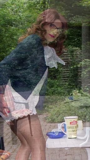 Intense Self Spanking In Vintage Lingerie   Clip 1