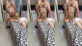 loira de 28 anos adora fazer boquete no coroa