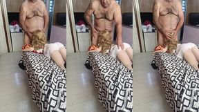 loira de 28 anos adora fazer boquete no coroa