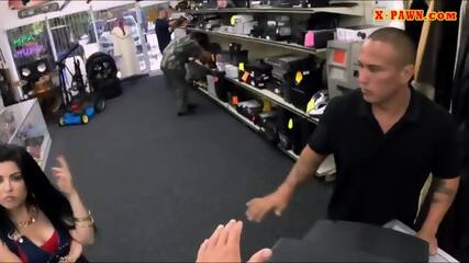 Latina Chick Pawns Her Pussy At The Pawnshop For Money