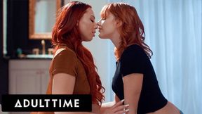 Two redheaded babes enjoy horny lesbian sex