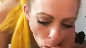 ”Sexy mature blonde bangs a huge P-O-V cock like a pro”