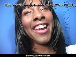 Incredible ebony teen blowjob gloryhole audition