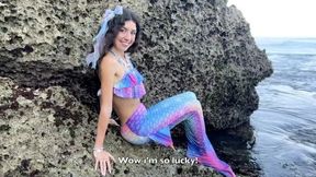 Mermaid Gets Legs for Anal Blowjob with MILF Teen Amateur