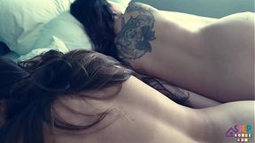 Threesome with Two Hot Brunettes