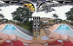 VIRTUAL PORN - Britt Blair Gets Wet By The Pool & Desperately Needs Aa Cock To Satisfy Her Needs