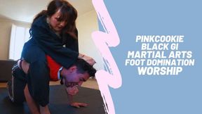 Pinkcookie black gi martial arts foot domination and foot worship