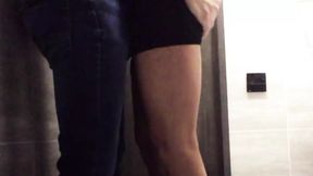 My wife, me and sister-in-law went to the concert  My crazy sister-in-law shoved me into the toilet while her sister was inside and fucked herself  Turkish Porn