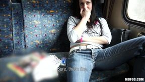 Public Pickups - Petite Euro Babe Mea Melone Takes Stranger Dick on the Train