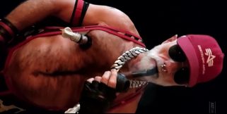 Stepdad Smoking Pipe and Pumping Nips