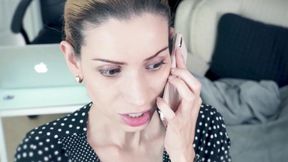Hot MILF Spanish Teacher Gives You A Hot Phone Session While Talking to Your Mom