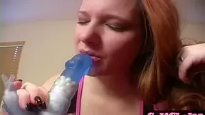 Meagan Toy Blowjob closeup