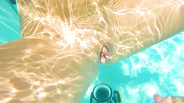 Underwater Anal with her Toyboy