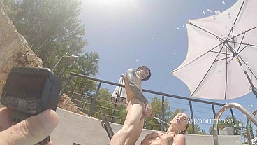 Underwater Anal with her Toyboy