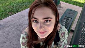 Shy Girl At Park