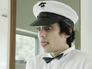 MILFED - Milk Chap Ricky Spanish Pounds Paris The Muse's Vagina Until This guy Cums All Over The Floor