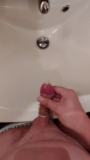 Cum in condom 1