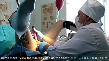 Girl examined at a gynecologist'_s - stormy orgasm