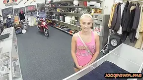 Small Tits Blonde Babe Gets Twat Nailed At The Pawnshop