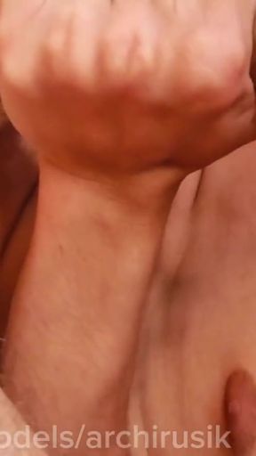 A horny hetero man got into my car and fucked my smooth hole without a condom, filling it with hot cum!   Clip 1