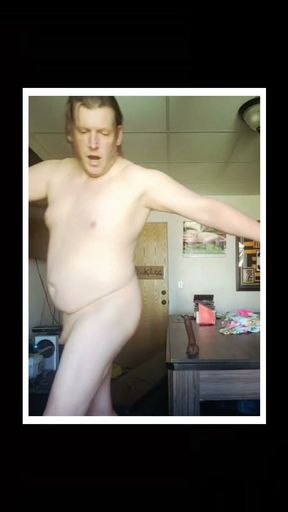 Lee Przybylowicz Leaving His Dildo on the Table by Suction Cup