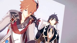 zhongli x tartaglia - zhongchi anime porn toon genshin influence