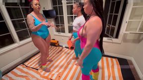 yoga instructor stretches out pussy and makes it squirt! feat ami bue and bbgirl hazel