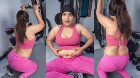 Gym chudai- Stepsis Offers her Tight Pussy to Stepbro for Workout in Homegym with Hindi Sex Video.
