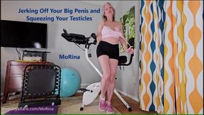 Jerking Off Your Big Penis and Squeezing Your Testicles - MoRina virtual handjob and masturbation