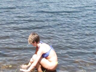 Banging on a German lake photo session with photographer - part 1