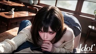 Here! Top Asian girl fucks in a cafe [AI]