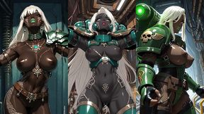 hot space marines sexy pose (ai animation)