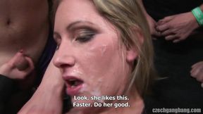 Czech Gang Bang 10: State Clerk Takes on a 70-man Gangbang