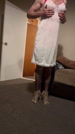 Lingerie strip with sexy new heels   Clip 1